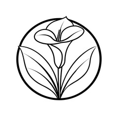 calla lily flower icon