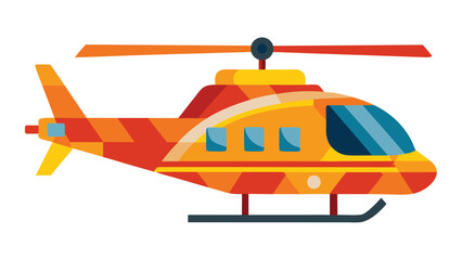 Fototapeta premium Cartoon helicopter graphic illustration vector design creative transportation concept aviation aircraft flying vehicle air travel icon isolated on white background