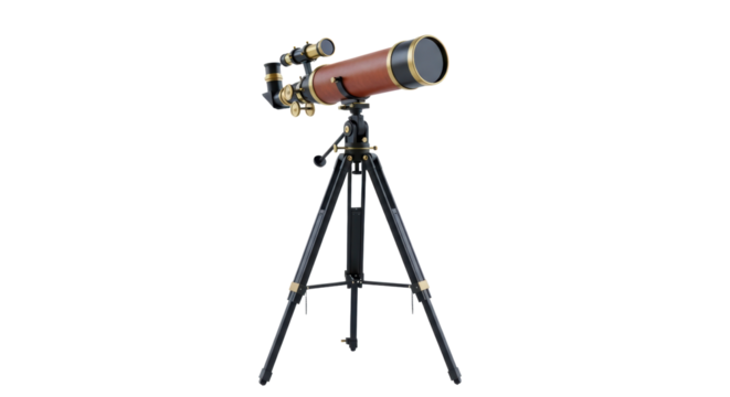 Astronomical Telescope on Tripod
