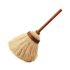 A light beige/tan-colored brush with a wooden handle