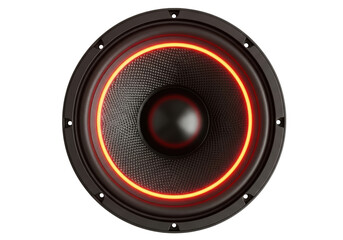 Round Speaker with Red LED Light Ring
