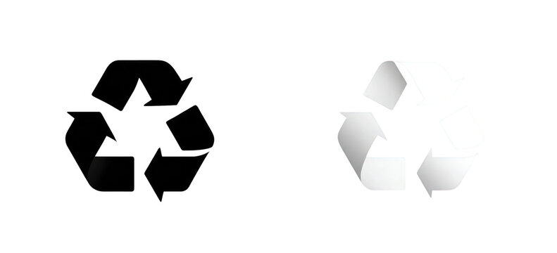 Recycling symbol, two variations