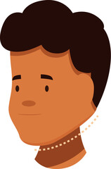 Profile of a man undergoing a cosmetic procedure to eliminate a double chin