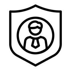Corporate Coverage Protection icon from the Corporate icon collection (Outline Style)
