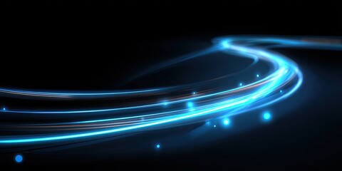 Obraz premium Abstract glowing light trails