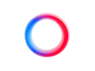 A vibrant, gradient-filled circle.  A smooth, flowing ring of red and blue hues