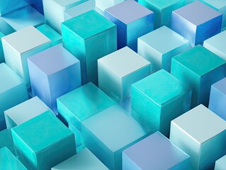 Obraz premium Abstract geometric pattern of light-toned cubes