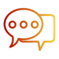 Obraz premium Business Communication Dialogue icon from the Corporate icon collection (Outline Gradient Style)