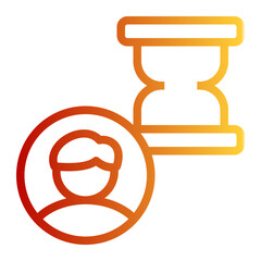 Project Timeline Target icon from the Corporate icon collection (Outline Gradient Style)