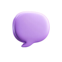 3D rendered, light purple speech bubble