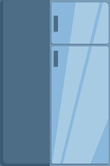 Closed refrigerator is keeping food fresh and cold, ready for a healthy meal