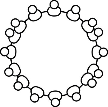 Circular Human Chain Holding Hands Symbolizing Unity and Cooperation Vector Illustration 