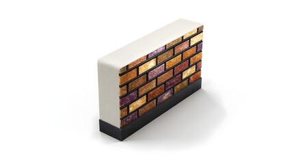 Obraz premium Modern rectangular device with brick pattern design