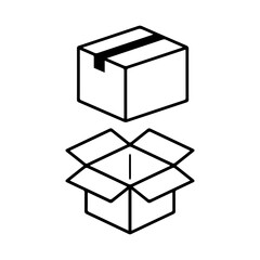 Cardboard box illustration icon