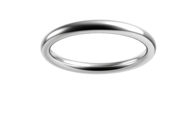 Simple, polished, band ring,  smooth metal