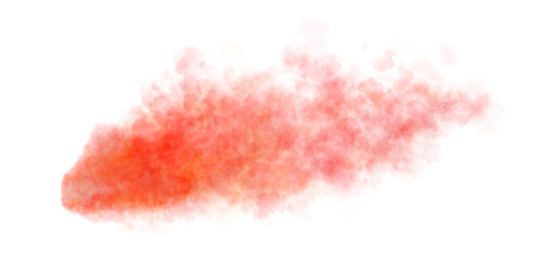 Dense smoky exhaust trail in shades of red, resembling emission from jet aircraft, car, or motorcycle. Isolated. Perfect for visual effects or compositions. © Nanotrillion
