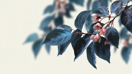 Blurred foliage leaf shadow overlay, plant branch silhouette on transparent background