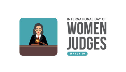 international day of women judges vector concept design