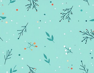 Winter sprigs on a light teal background