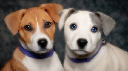 Two Adorable Puppies Looking for a Loving Forever Home at a Pet Adoption Event in the Community