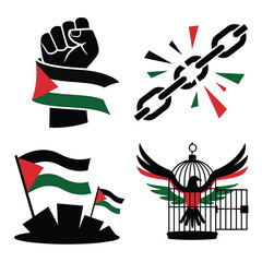 Palestine flag symbols of freedom and resistance