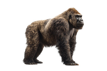 Fototapeta premium Gorilla power pose isolated on transparent background