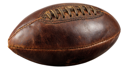 Worn leather football