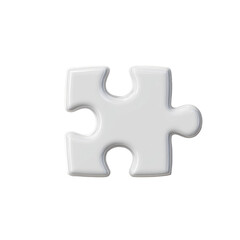 Obraz premium Isolated, light gray puzzle piece