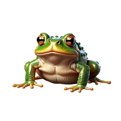 Obraz premium Colorful frog resting on a surface, showcasing intricate details of its skin and vibrant colors in a naturalistic pose