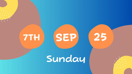 September 7th 2025: An elegant design for September 7th 2025, a date marked by soft hues and an inviting visual style. the focus is drawn to the details.