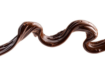 Melted chocolate swirls against black background