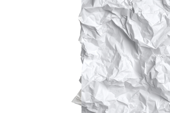 Crumpled white paper against black background (2)