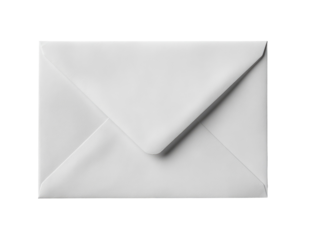 Blank white mailing envelope