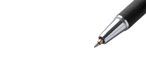 Close-up of a black pen tip