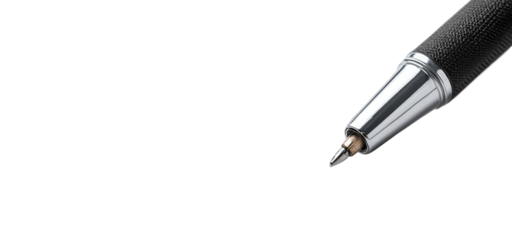 Close-up of a black pen tip