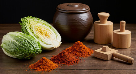 Artisanal Kimchi Fermentation with Verified Natural Lacto-Bubbles and Onggi Pottery