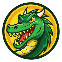 Angry Dragon Logo Inside Circle