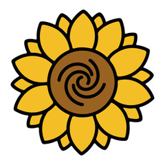 vector of a yellow flower