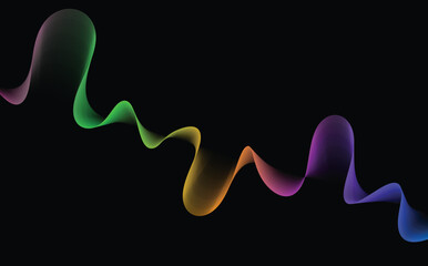 Futuristic abstract wave background with fluid blended lines in vibrant gradient tones.