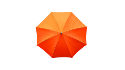 Orange umbrella top view isolated on a transparent background