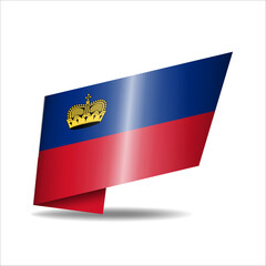 Folded national flag, shining with a shadow.