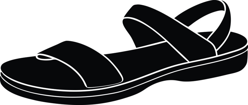 sandals silhouette vector illustration