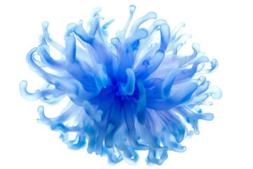 Bright bioluminescent glow isolated on transparent background