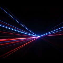 Illuminated Trails of Light: A captivating display of light streaks bursts forth in a mesmerizing dance of color, illuminating a captivating pathway across a stark black canvas.