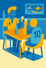 Poster illustration from the collection of Fair Play moments in football matches
