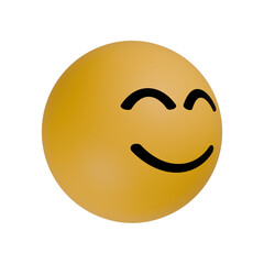 3D happy smiley face