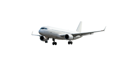 Sleek white twin-engine jet, landing gear extended, on blurred airport runway. Dynamic eye-level shot, bright natural daylight, subtle motion blur, strong forward momentum, global connectivity concept