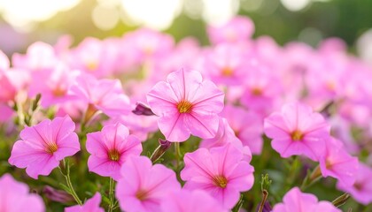 Vibrant pink flowers in a garden setting