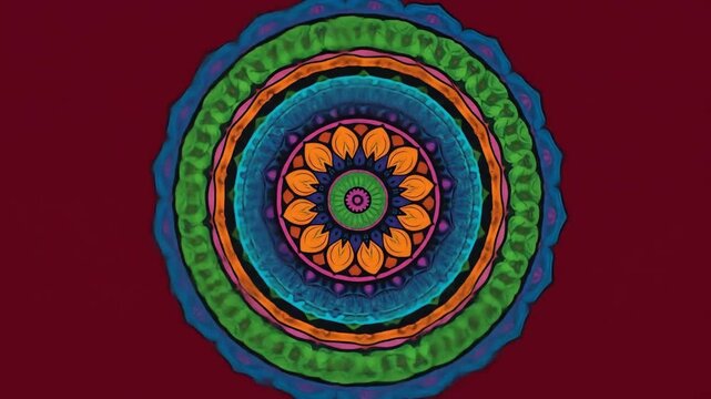 Vibrant rangoli design created for Navaratri celebrations