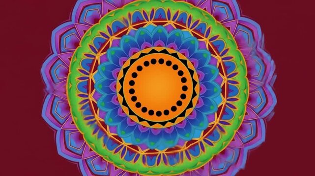Vibrant rangoli design created for Navaratri celebrations